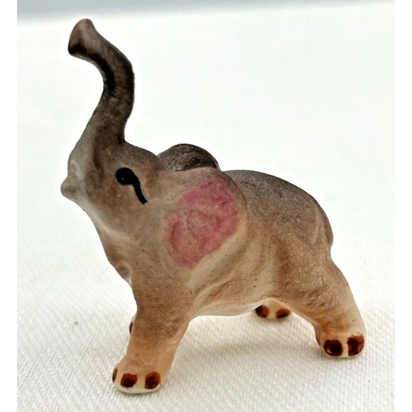 Vtg Elephant Family Trunks Up‎ Figurine Lot of 3 Bone China Ceramic Japan 1960s - Picture 15 of 16